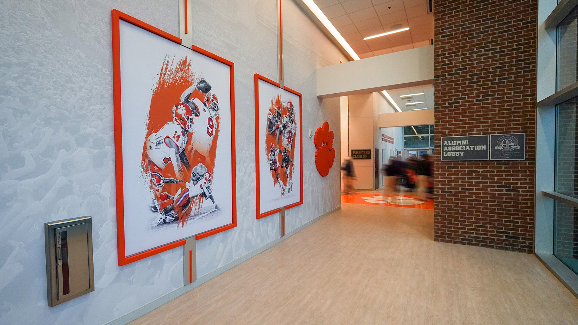 Framed Wall Graphics and signage at Clemson's Masters Club