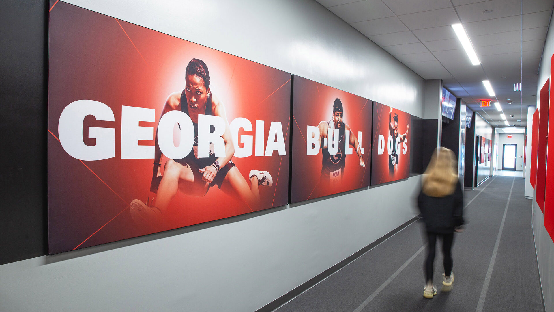 University of Georgia Track and Field Hallway Graphics Panels