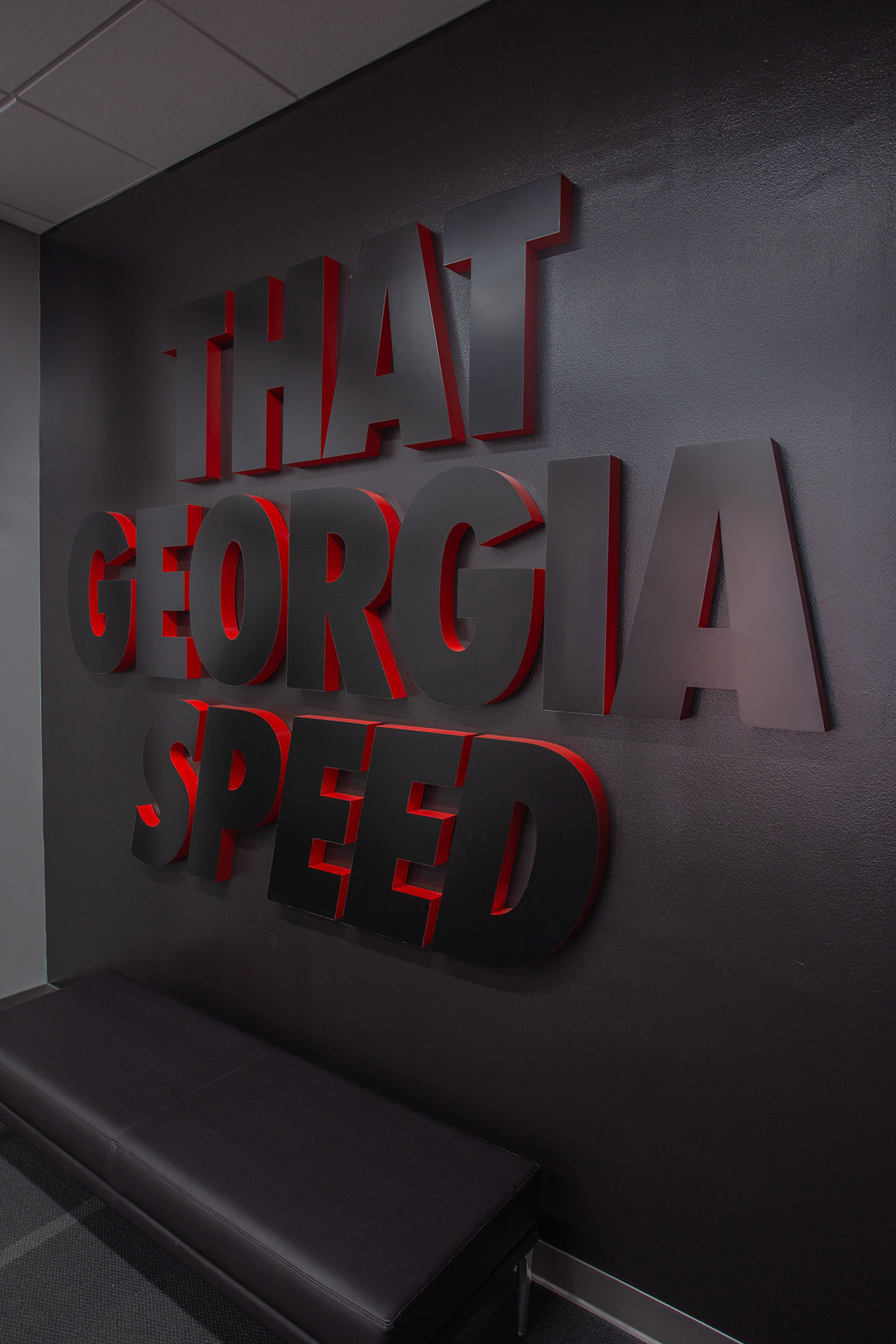 University of Georgia Track and Field Entry Lobby Dimensional Lettering