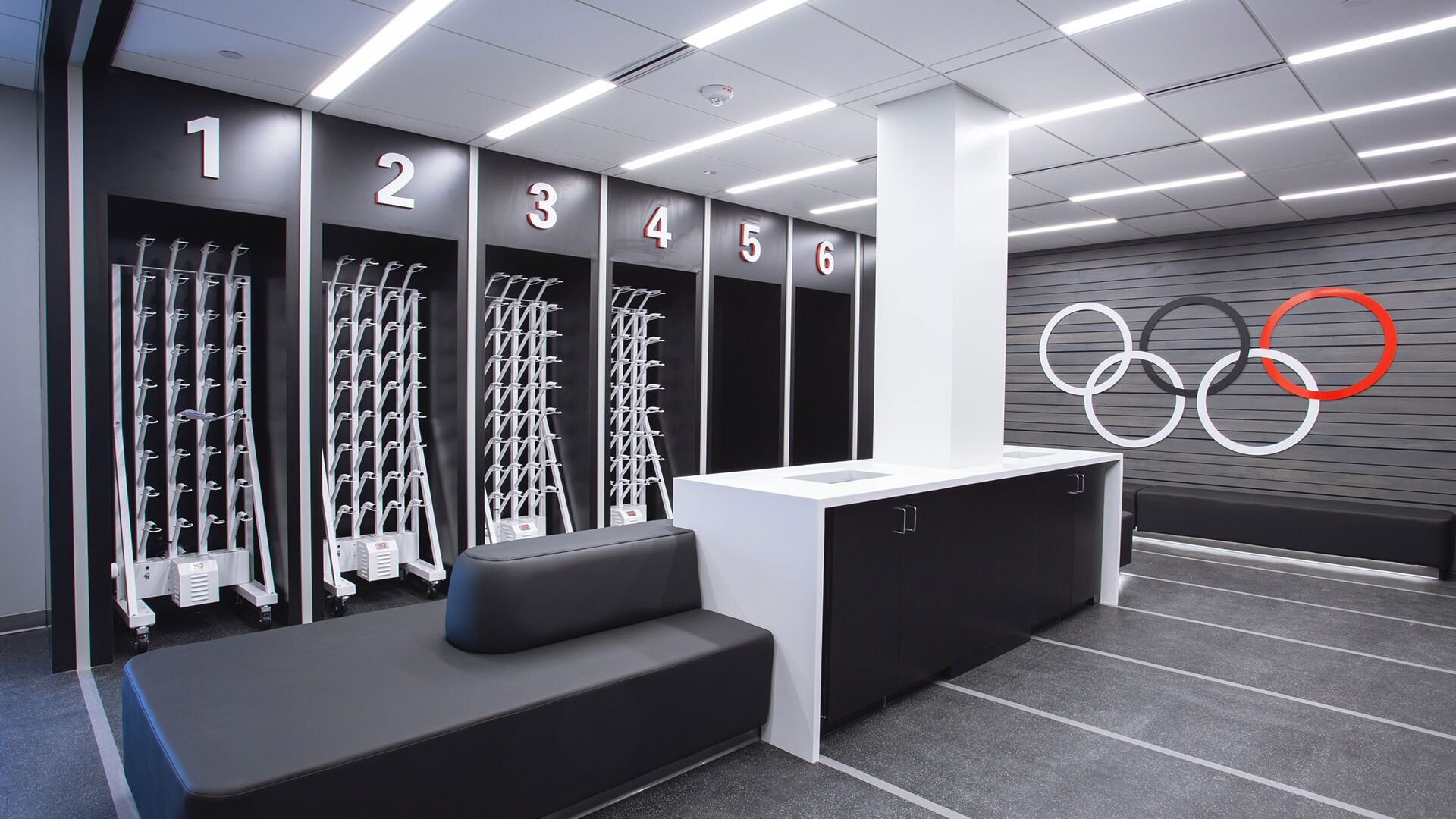 University of Georgia Track and Field Mudroom with Olympic Rings Logo