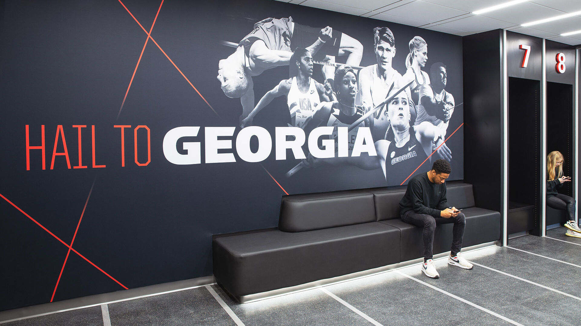 University of Georgia Track and Field Mudroom wall mural